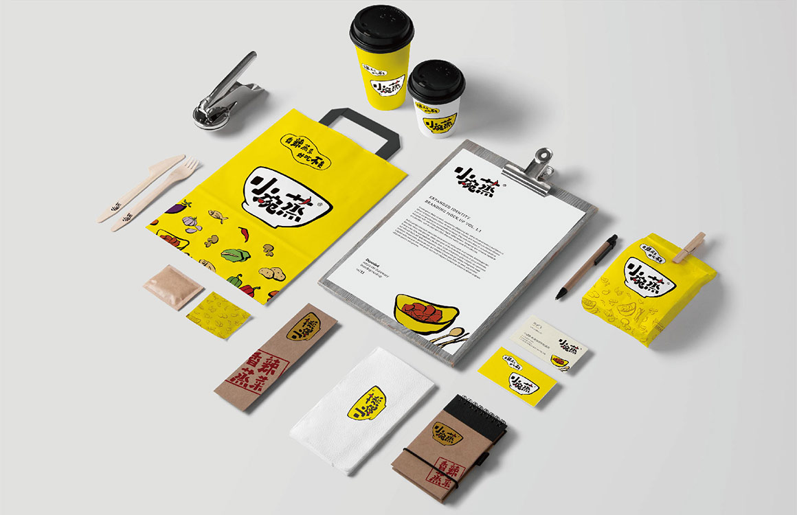 小碗蒸快餐新銳品牌logo設(shè)計(jì)案例